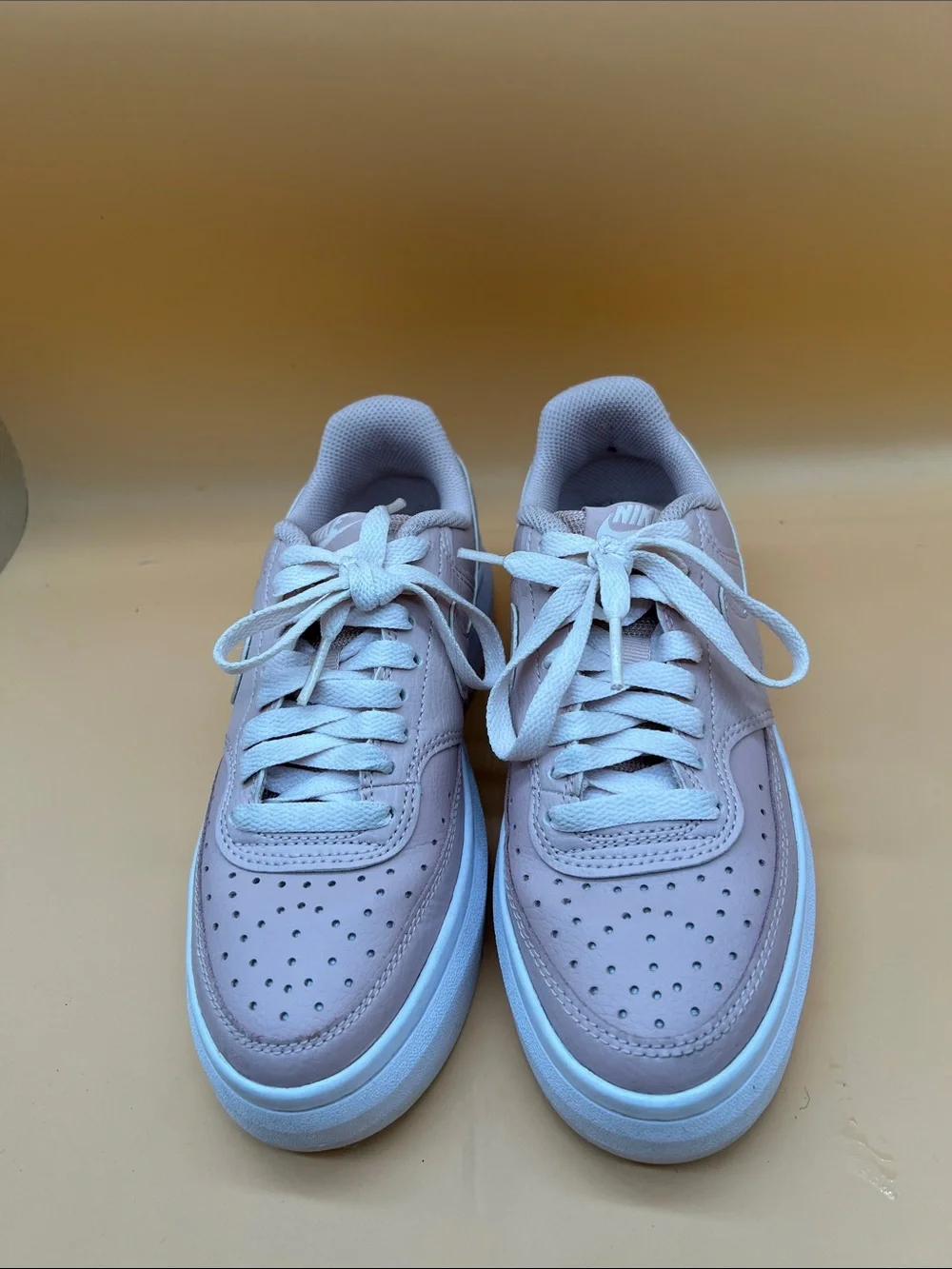Nike Court Vision Alta Shoes Womens Size 6 Pink Platform Preppy